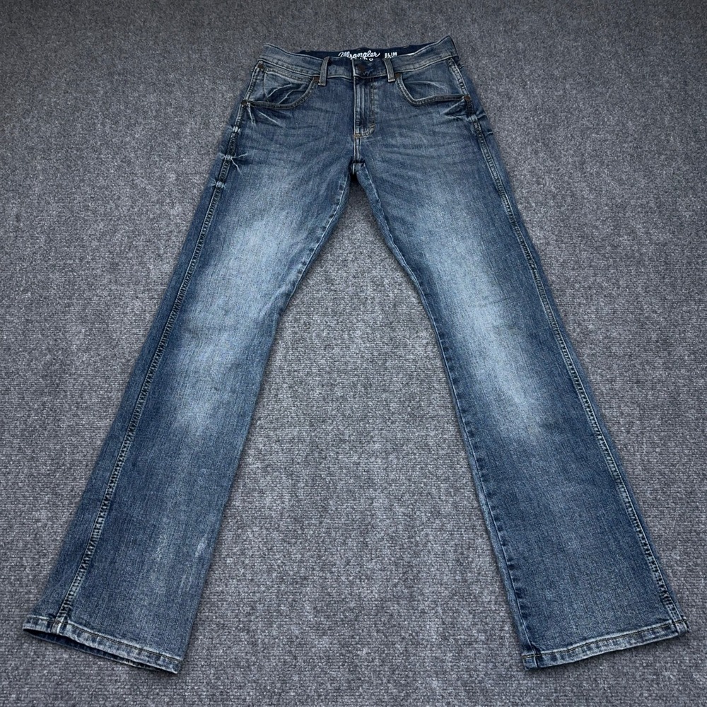 Wrangler Retro Slim Boot Jeans Men's 29x34 Greeley Wash Stretch Denim Western